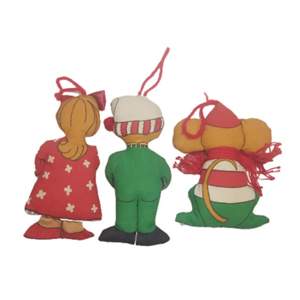 Vintage Stuffed‎ Fabric Christmas Ornaments 6